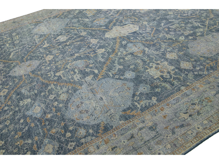 Modern Indian Tabriz Wool Rug 12 X 15