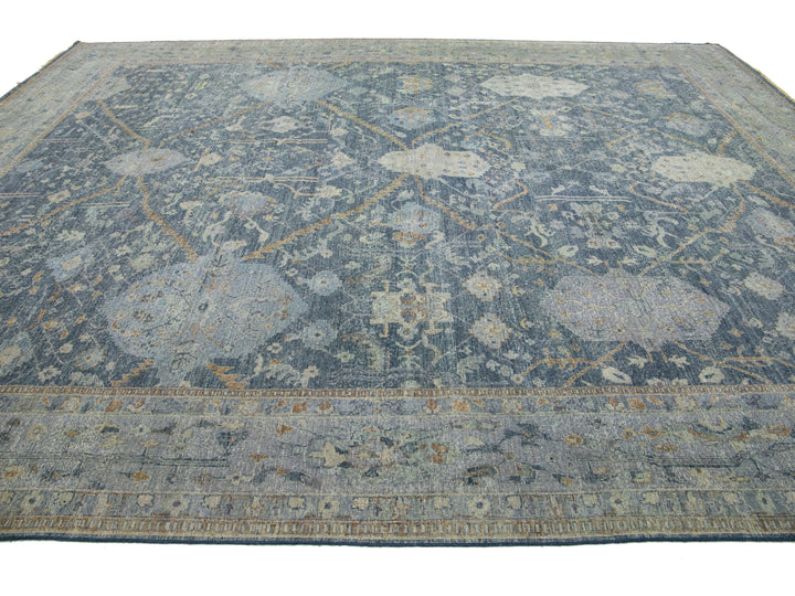 Modern Indian Tabriz Wool Rug 12 X 15