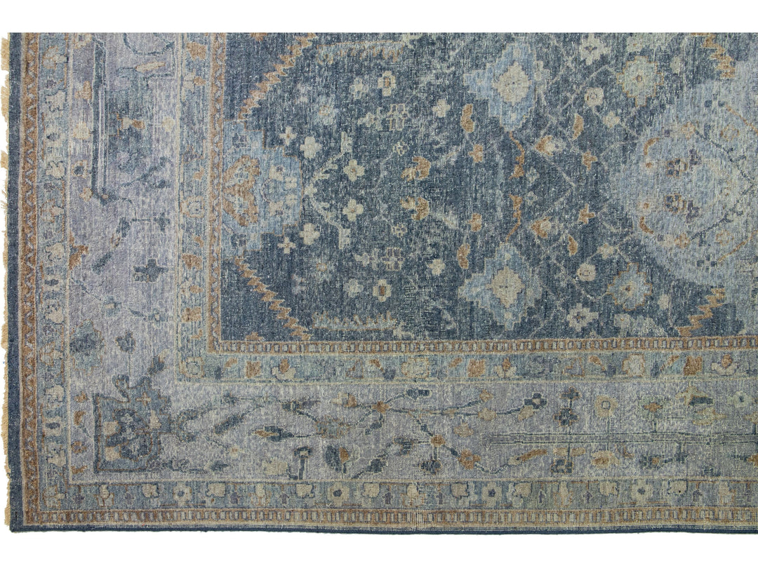 Modern Indian Tabriz Wool Rug 12 X 15