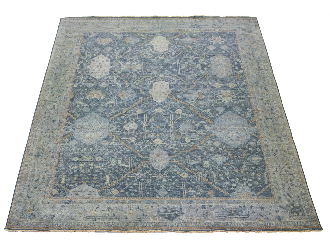 Modern Indian Tabriz Wool Rug 12 X 15