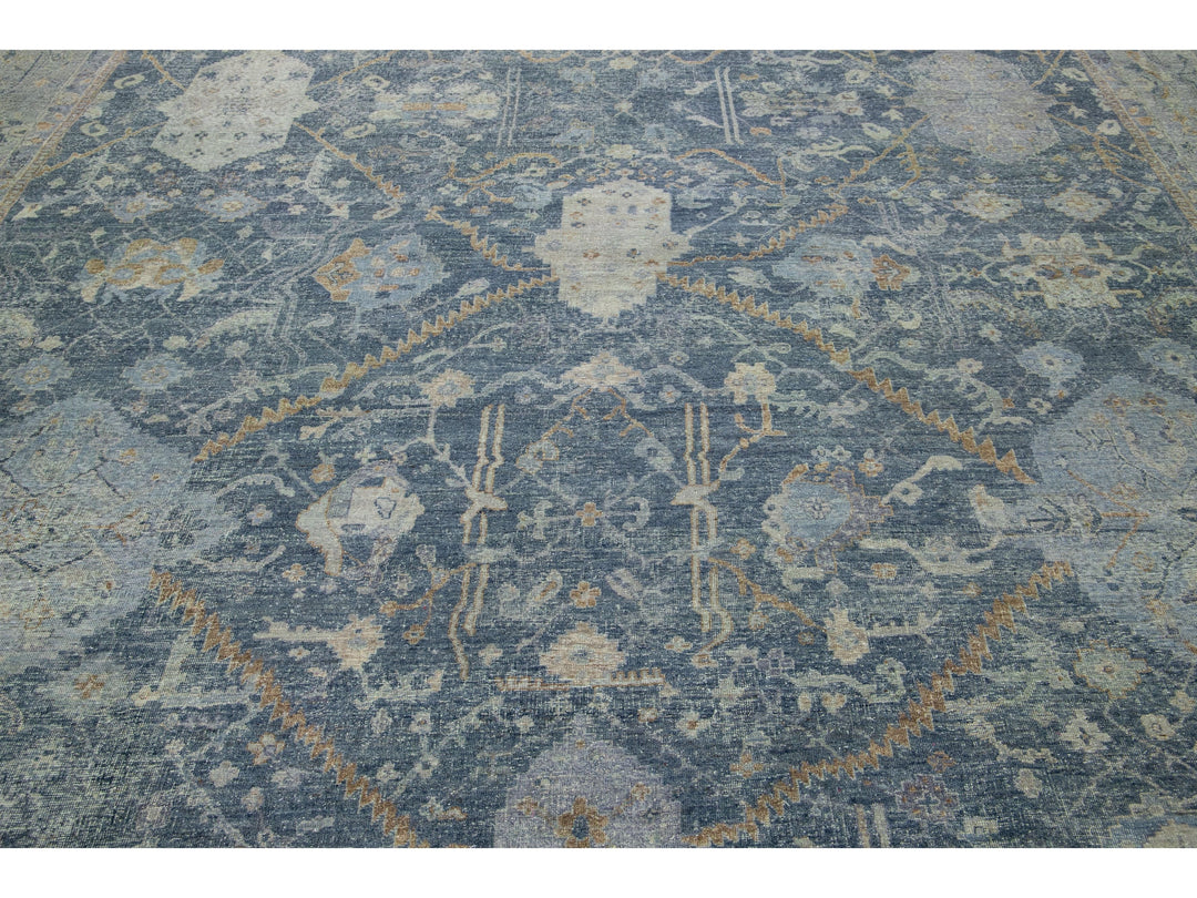 Modern Indian Tabriz Wool Rug 12 X 15
