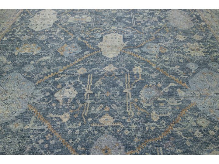Modern Indian Tabriz Wool Rug 12 X 15