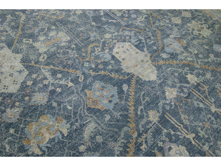 Modern Indian Tabriz Wool Rug 12 X 15