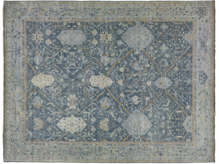 Modern Indian Tabriz Wool Rug 12 X 15