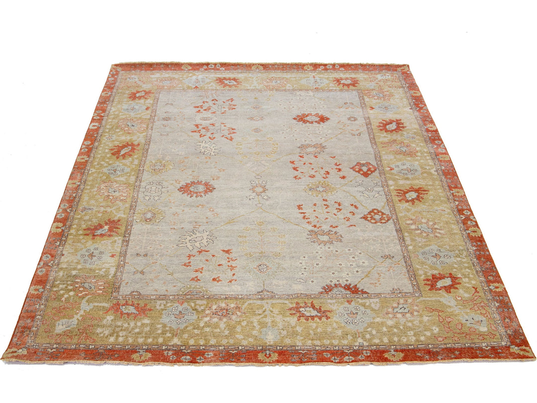 Modern Indian Artisan Wool Rug 9 X 12