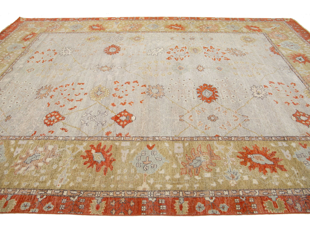 Modern Indian Tabriz Wool Rug 10 X 14
