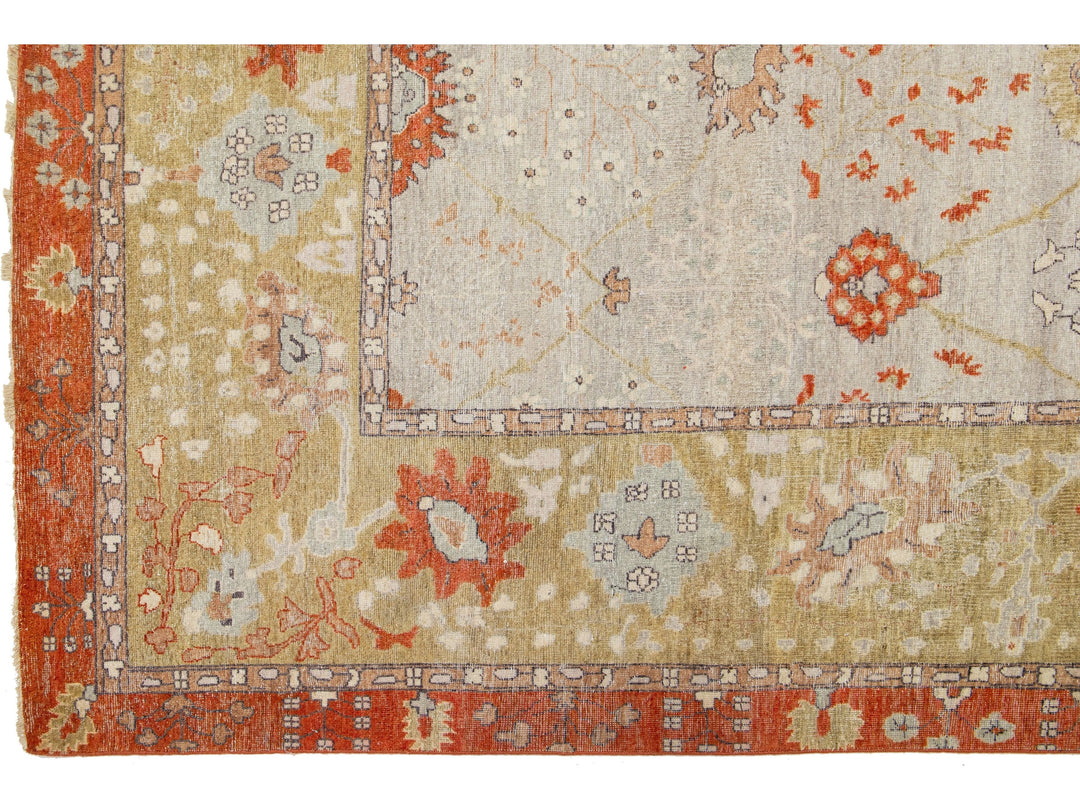 Modern Indian Tabriz Wool Rug 10 X 14
