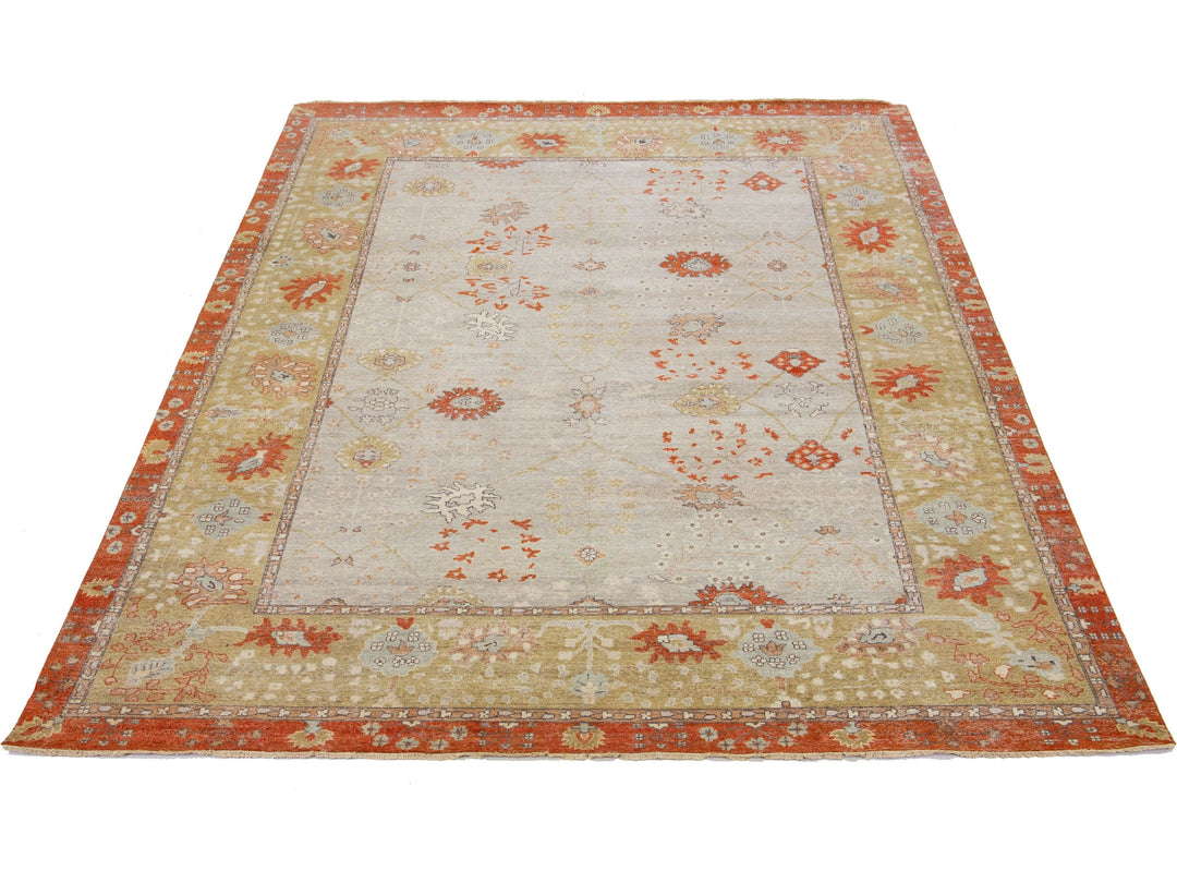 Modern Indian Tabriz Wool Rug 10 X 14