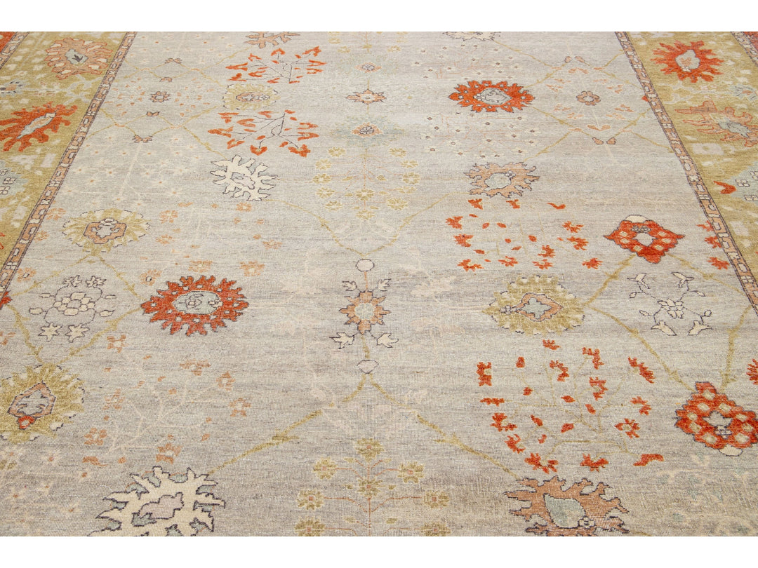 Modern Indian Artisan Wool Rug 10 X 14