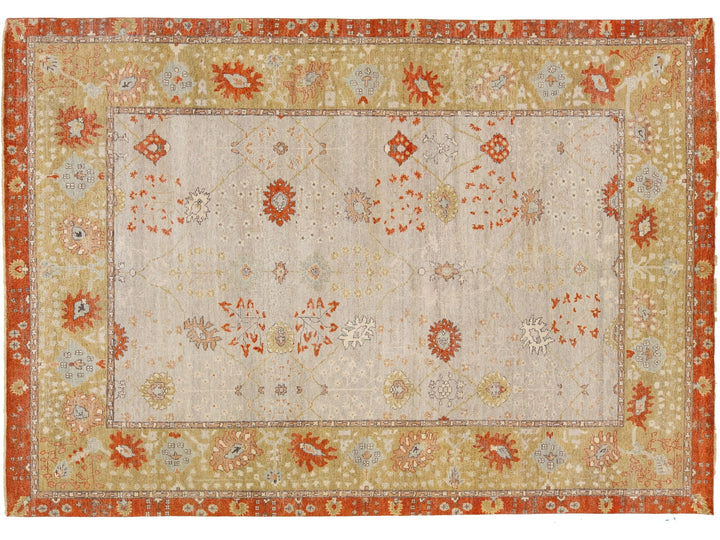 Modern Indian Artisan Wool Rug 10 X 14