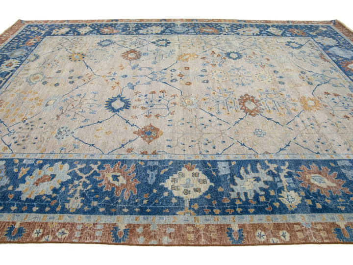 Modern Indian Artisan Wool Rug 10 X 15