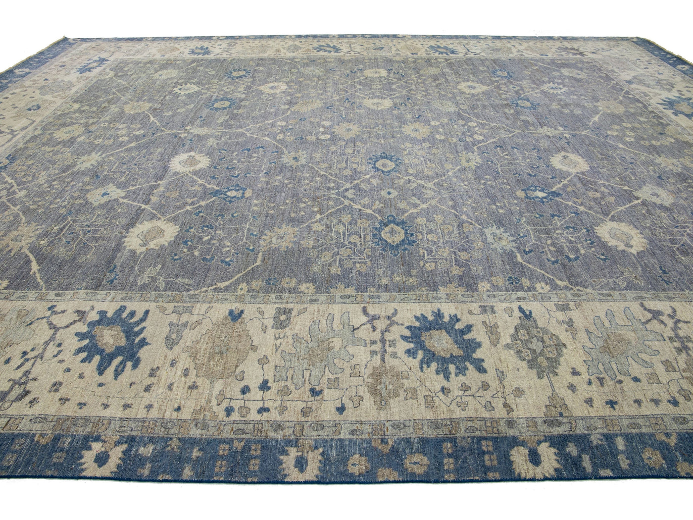 Modern Indian Artisan Wool Rug 15 X 19