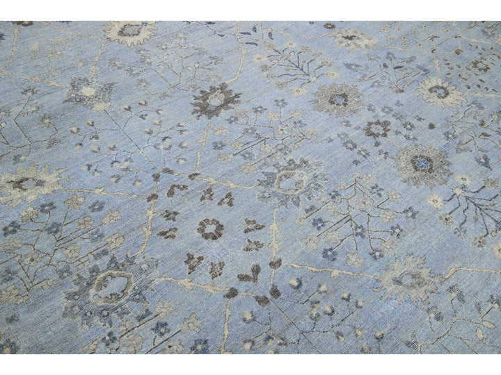 Modern Indian Tabriz Wool Rug 15 X 19