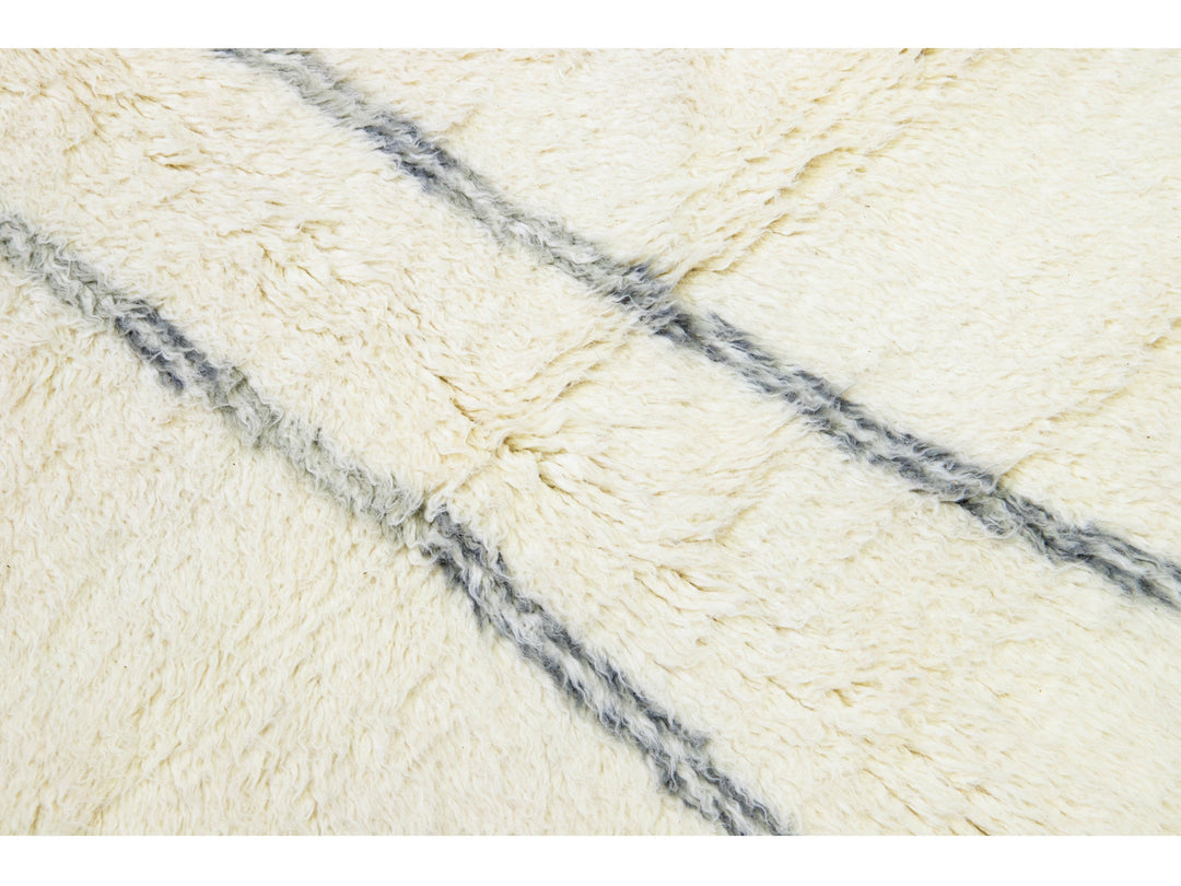 Modern Moroccan Wool Rug 10 X 14