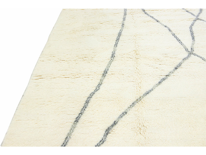 Modern Moroccan Wool Rug 10 X 14