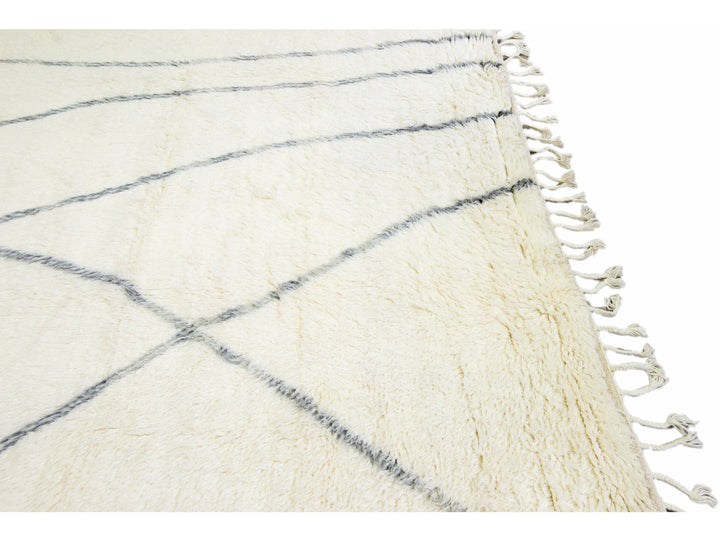 Modern Moroccan Wool Rug 10 X 14