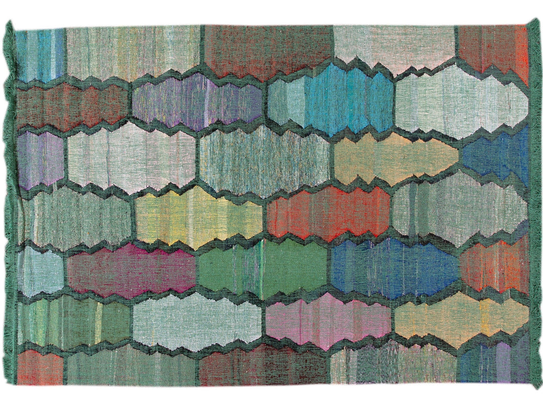 Modern Flatweave Wool Rug 8  X 12