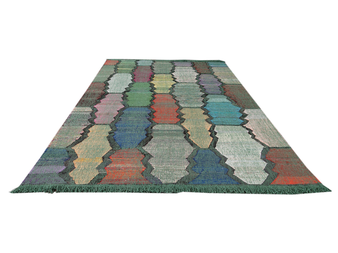 Modern Flatweave Wool Rug 8  X 12