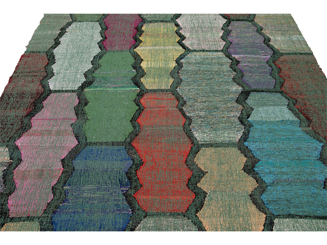 Modern Flatweave Wool Rug 8  X 12