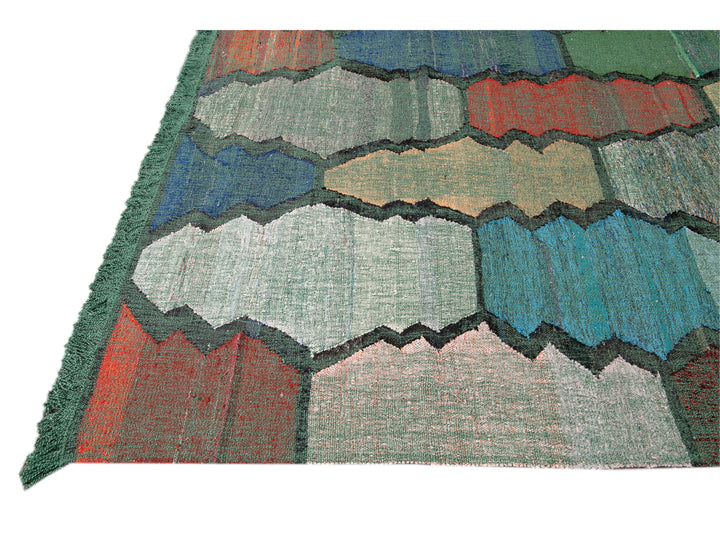 Modern Flatweave Wool Rug 8  X 12