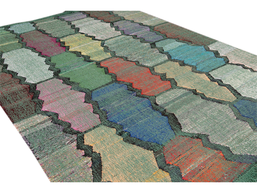 Modern Flatweave Wool Rug 8  X 12