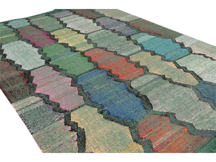 Modern Flatweave Wool Rug 8  X 12
