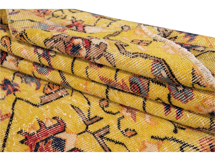 Vintage Art Deco Wool Rug 6 X 12