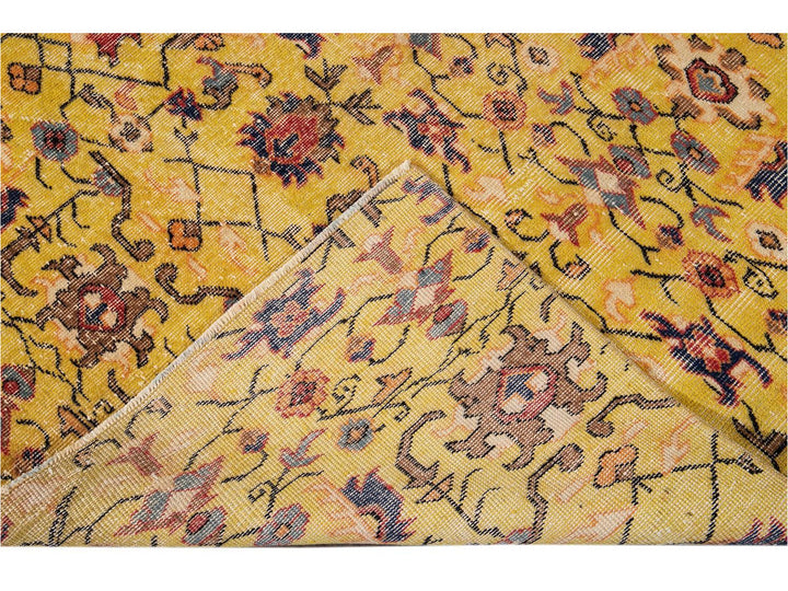 Vintage Art Deco Wool Rug 6 X 12