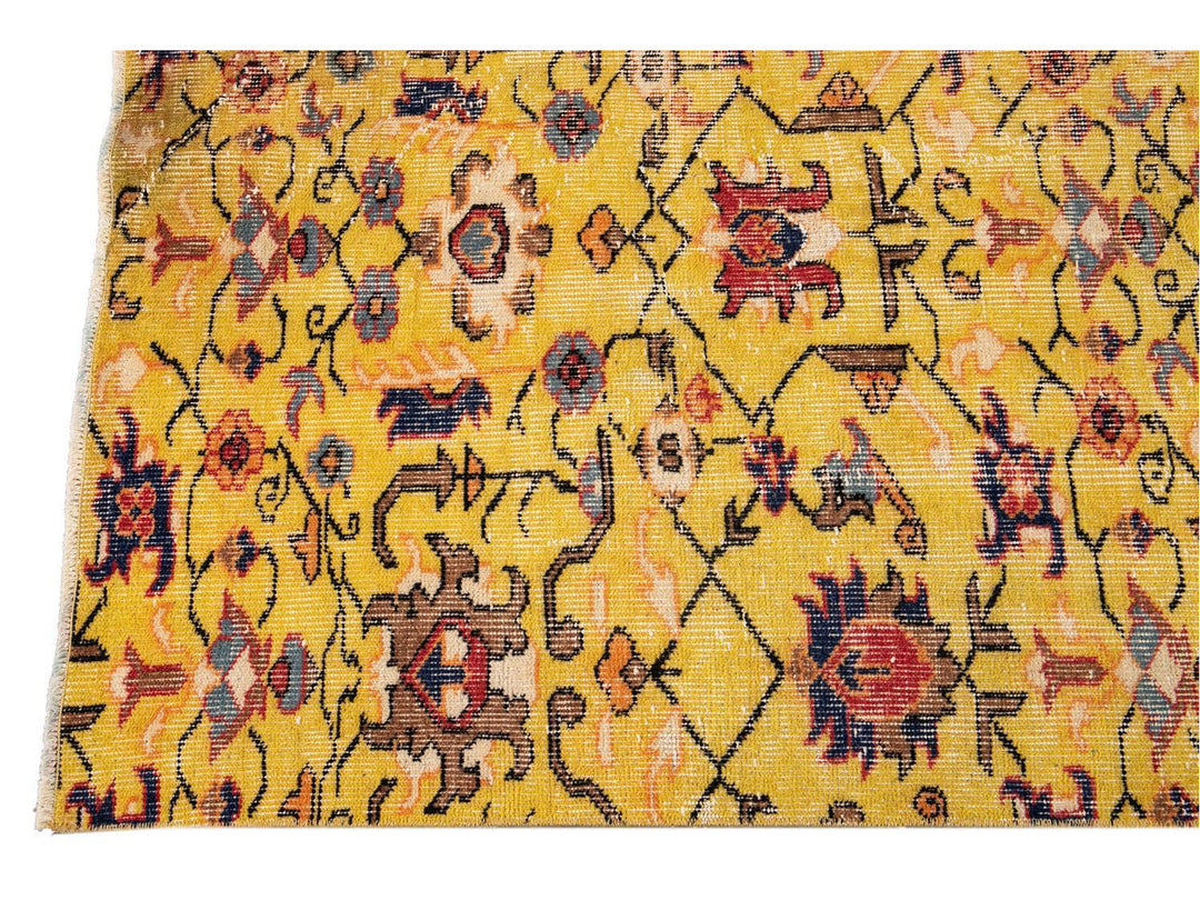 Vintage Art Deco Wool Rug 6 X 12