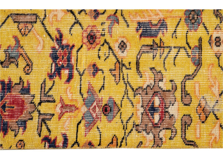 Vintage Art Deco Wool Rug 6 X 12