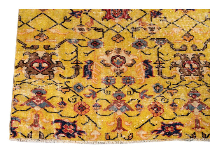 Vintage Art Deco Wool Rug 6 X 12