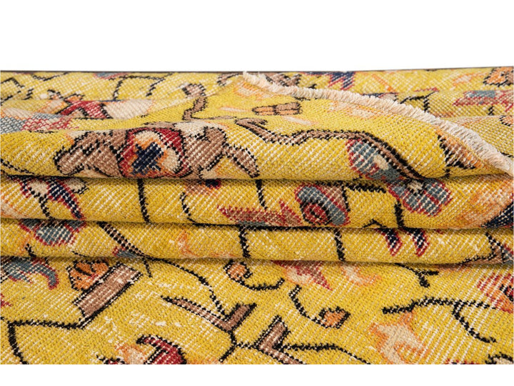 Vintage Art Deco Wool Rug 6 X 12