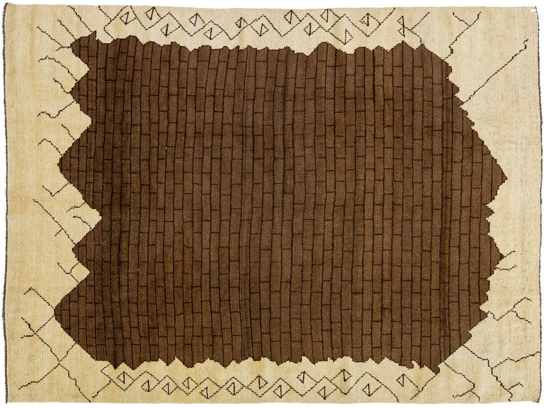 Modern Art Deco Wool Rug 7 X 9