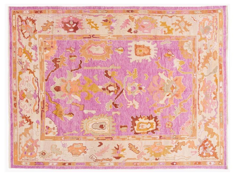 Modern Oushak Wool Rug 9 X 12