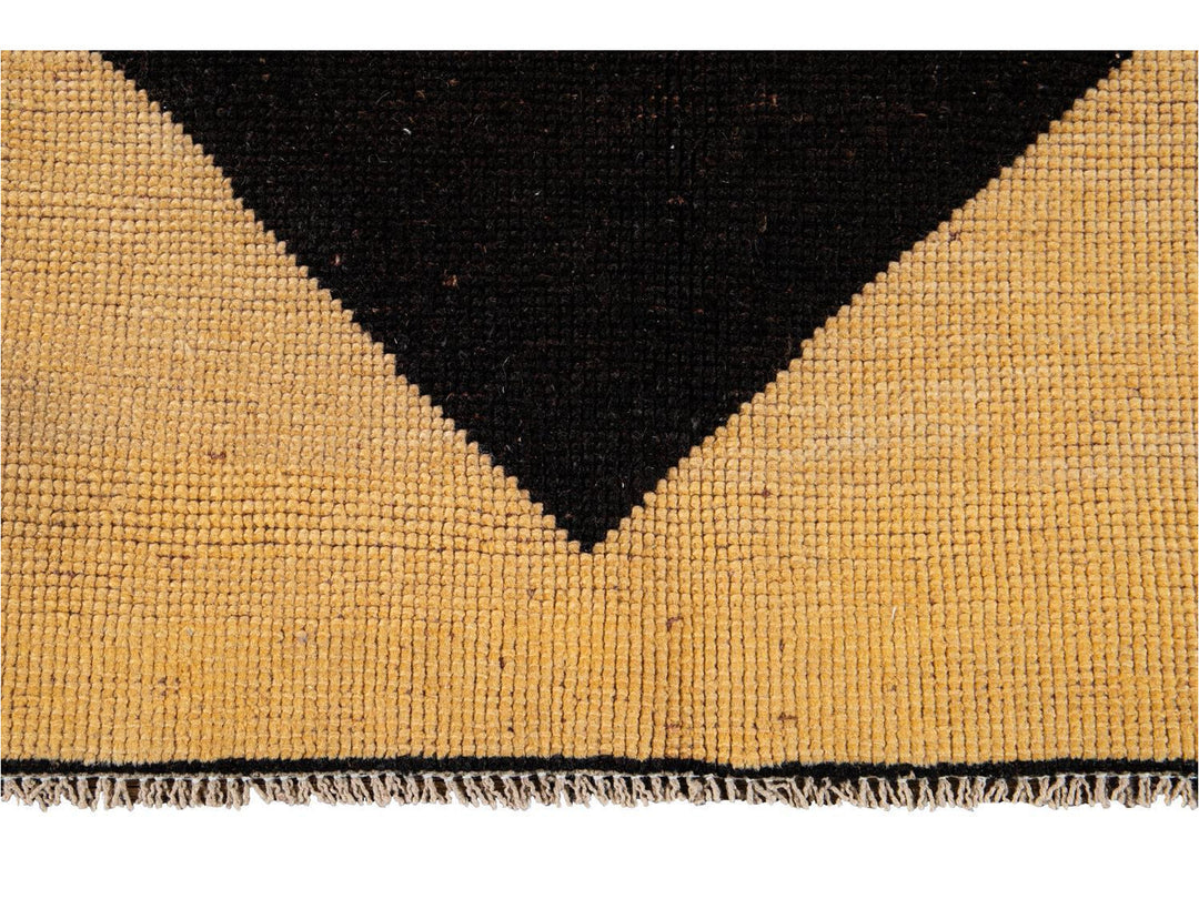 Vintage Art Deco Wool Rug 6 X 9