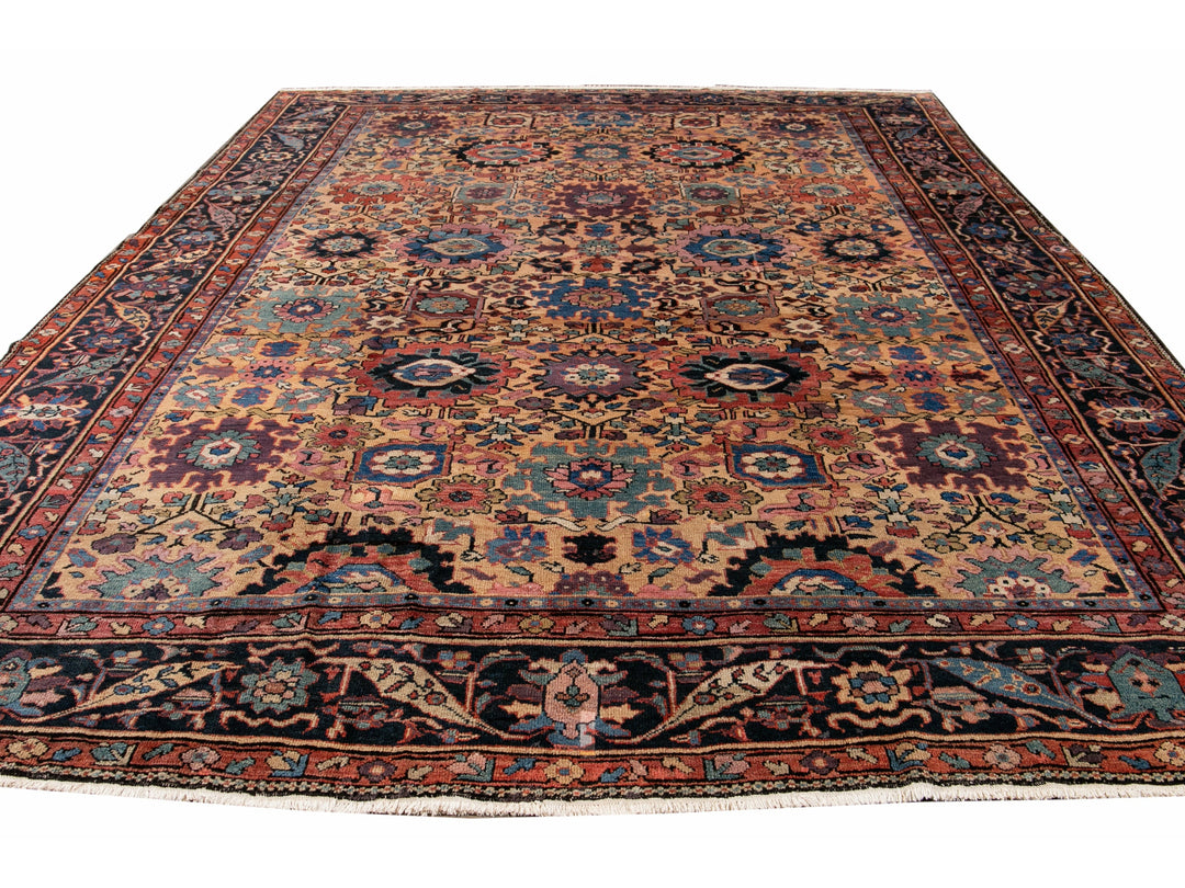 Antique Mahal Wool Rug 11 X 14