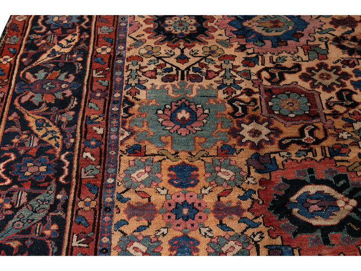 Antique Mahal Wool Rug 11 X 14