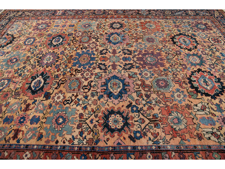 Antique Mahal Wool Rug 11 X 14
