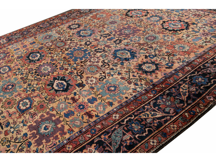 Antique Mahal Wool Rug 11 X 14