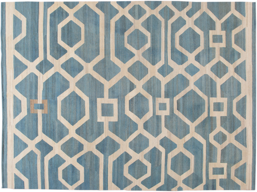 Modern Kilim Wool Rug 10 X 14