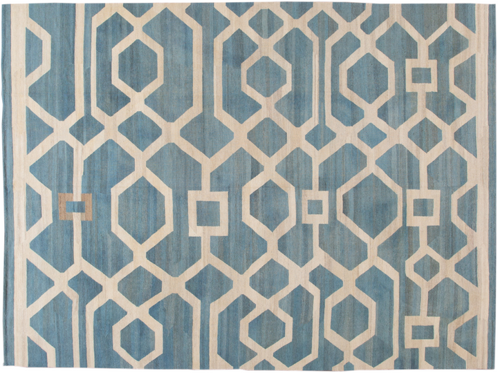 Modern Kilim Wool Rug 10 X 14