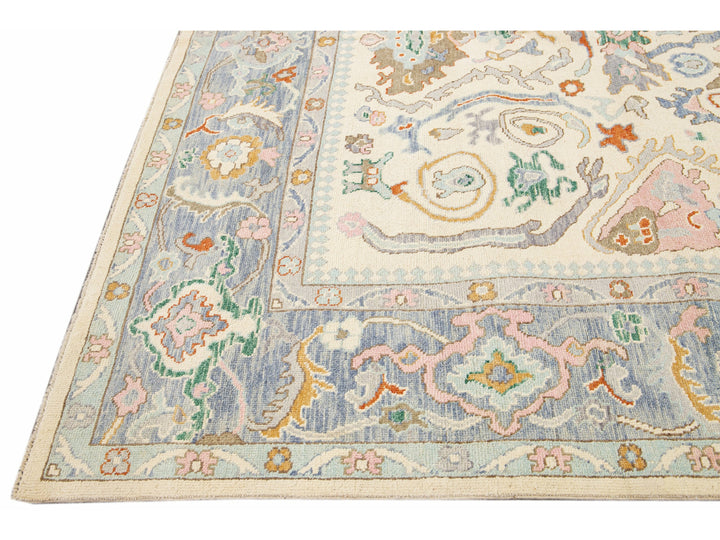 Modern Oushak Wool Rug 9 X 12