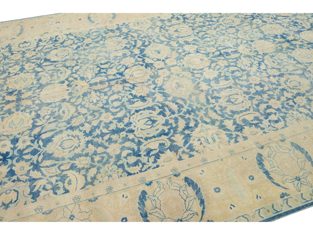 Antique Agra Wool Rug 9 X 17