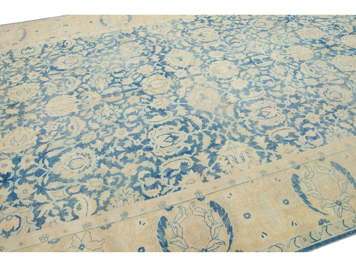 Antique Agra Wool Rug 9 X 17