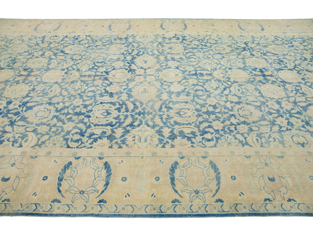 Antique Agra Wool Rug 9 X 17