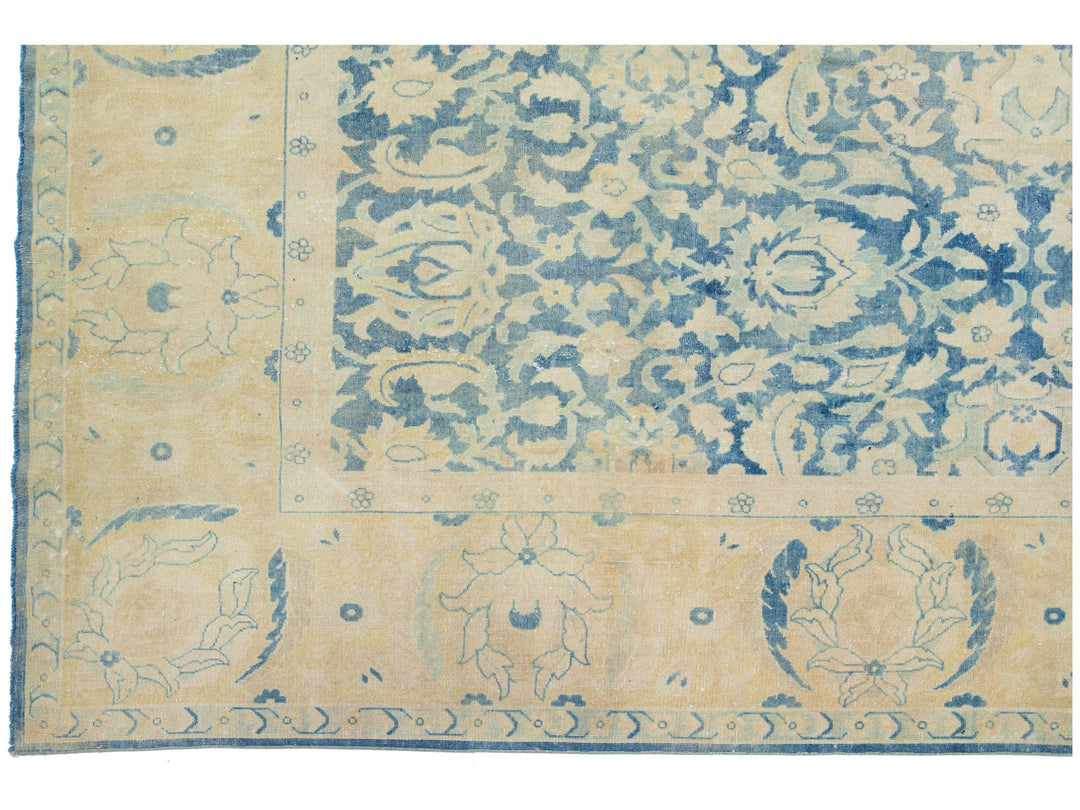 Antique Agra Wool Rug 9 X 17