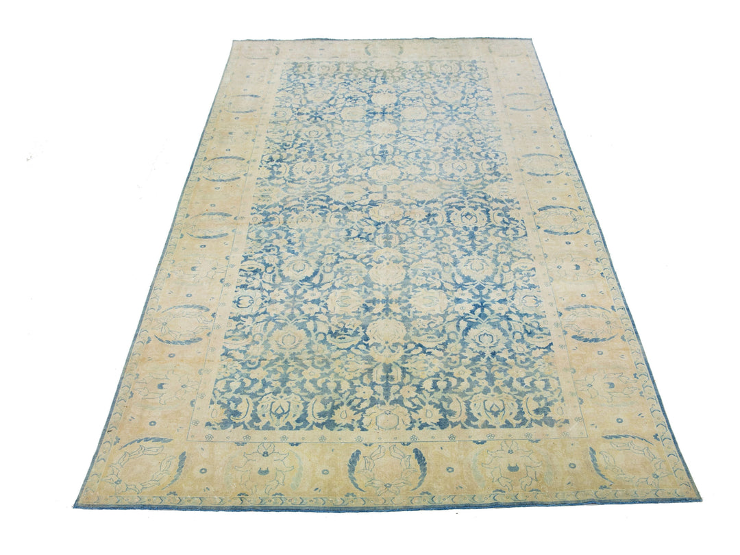 Antique Agra Wool Rug 9 X 17