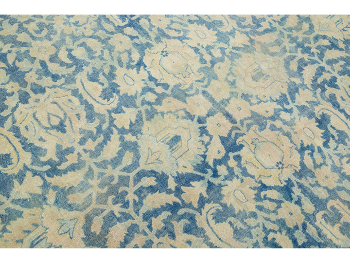 Antique Agra Wool Rug 9 X 17