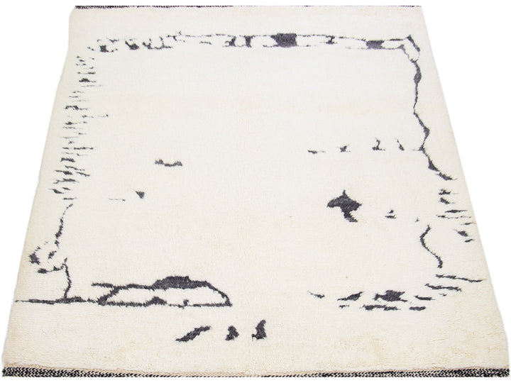 Modern Moroccan Wool Rug 8 X 10