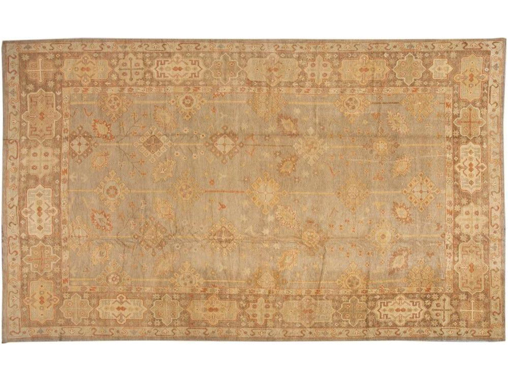 New  Turkish Oushak Long Wool Rug 12 X 21